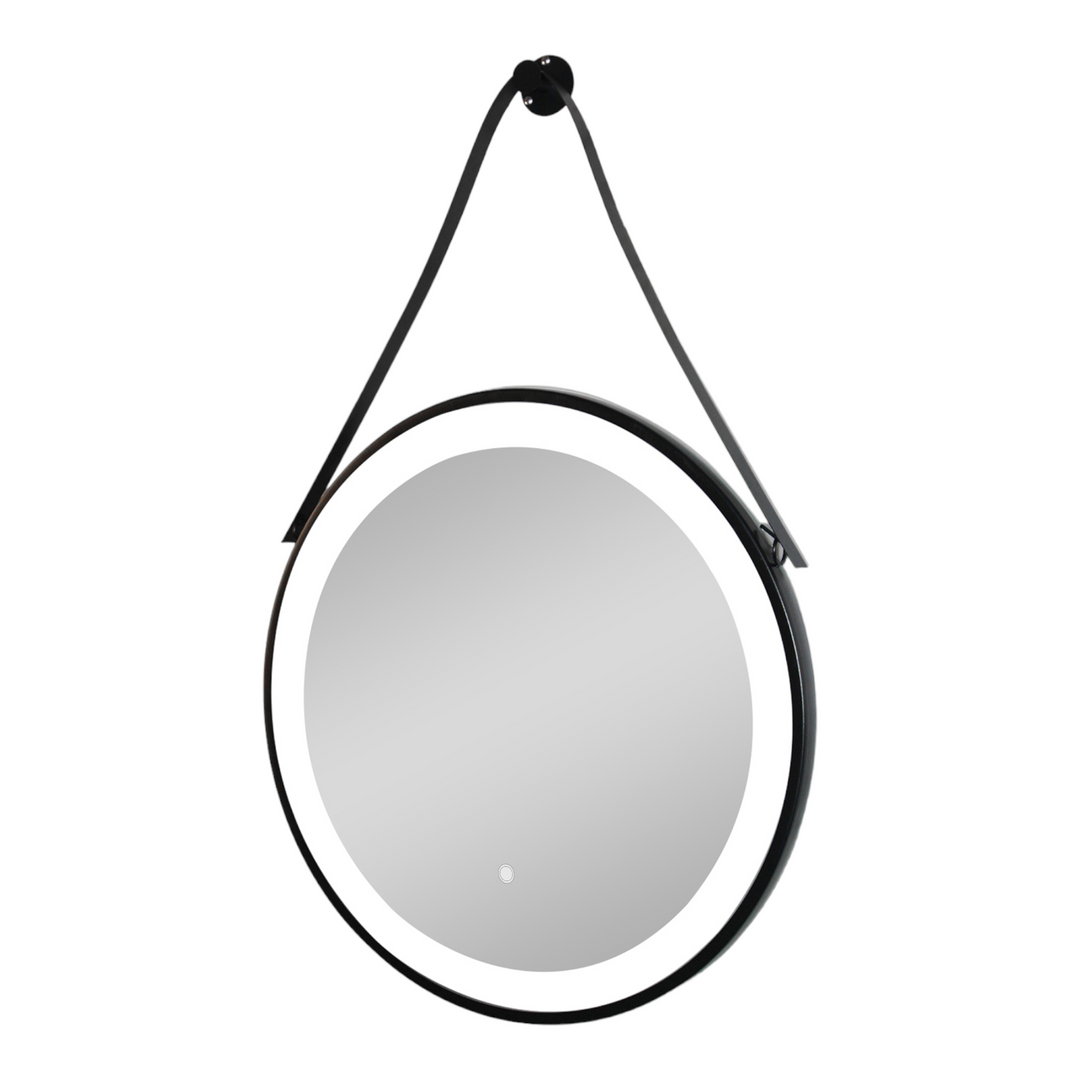 Mirror with indirect lighting Hanger black 60 x 60 cm