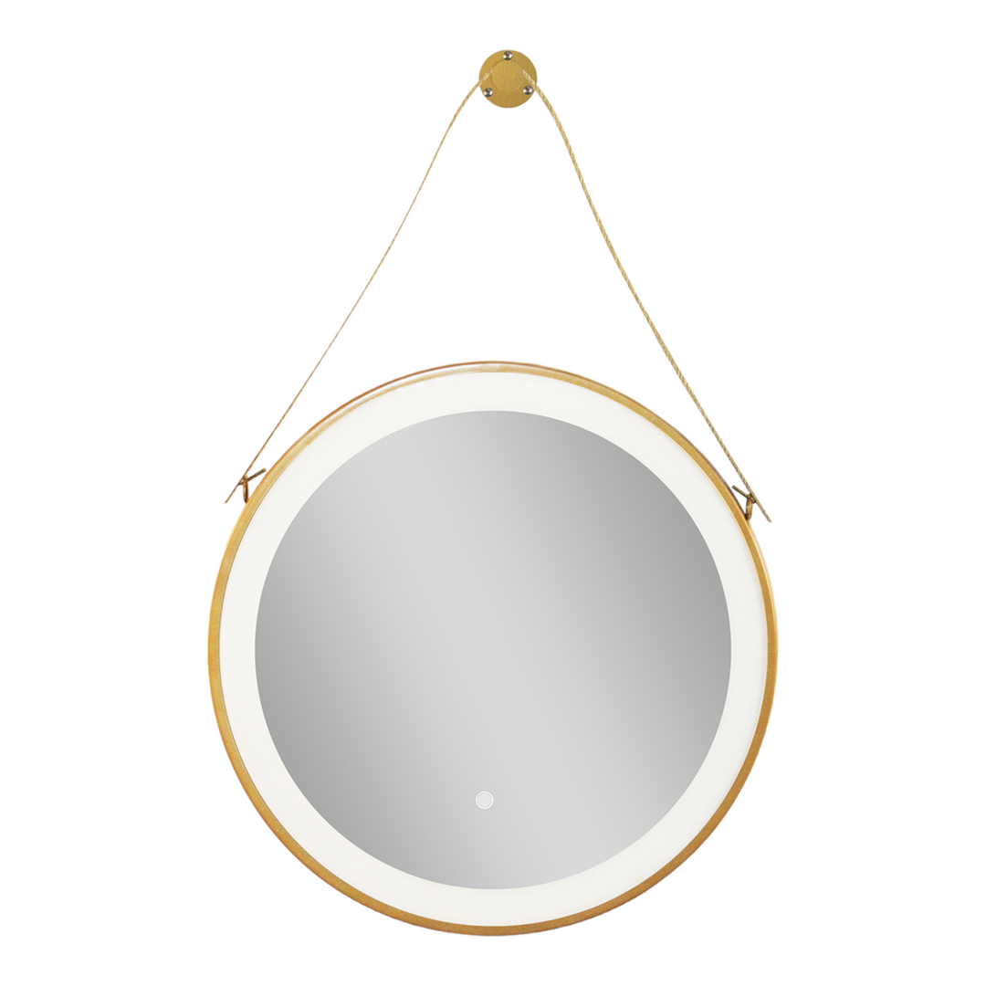 Spiegel mit indirekter Beleuchtung Hanger 60x60 cm | Gold