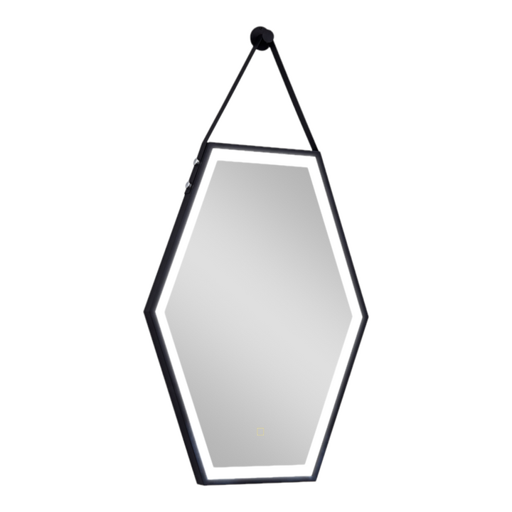 Spiegel mit indirekter Beleuchtung 60x80 cm | Schwarz