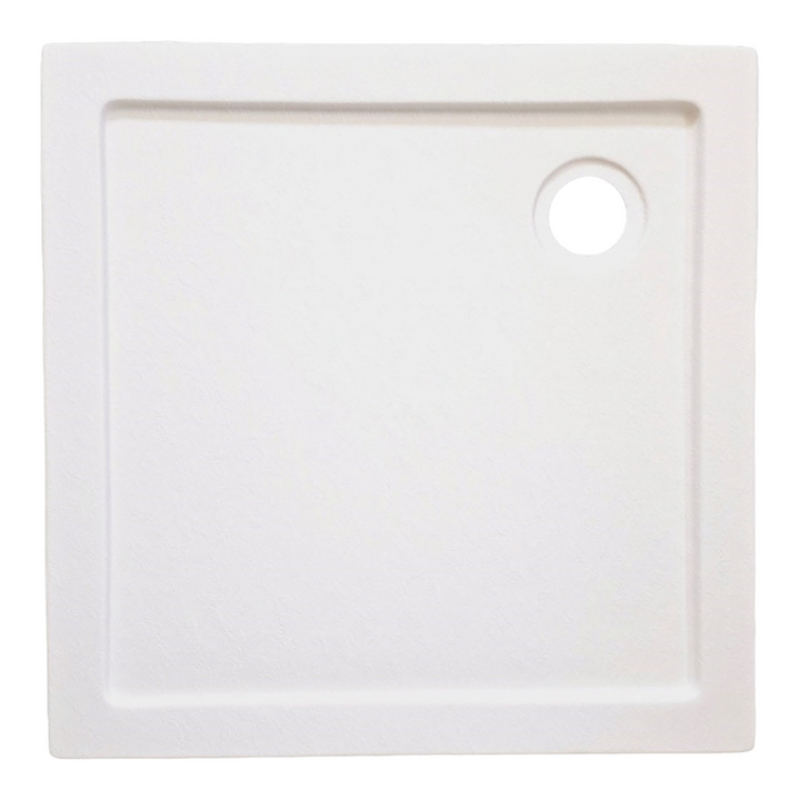 Acrylic shower cup Stone White 90 x 90 cm