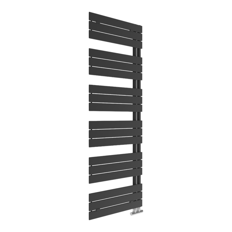 AREZZO designer radiator, matt black, 1730 x 600 mm