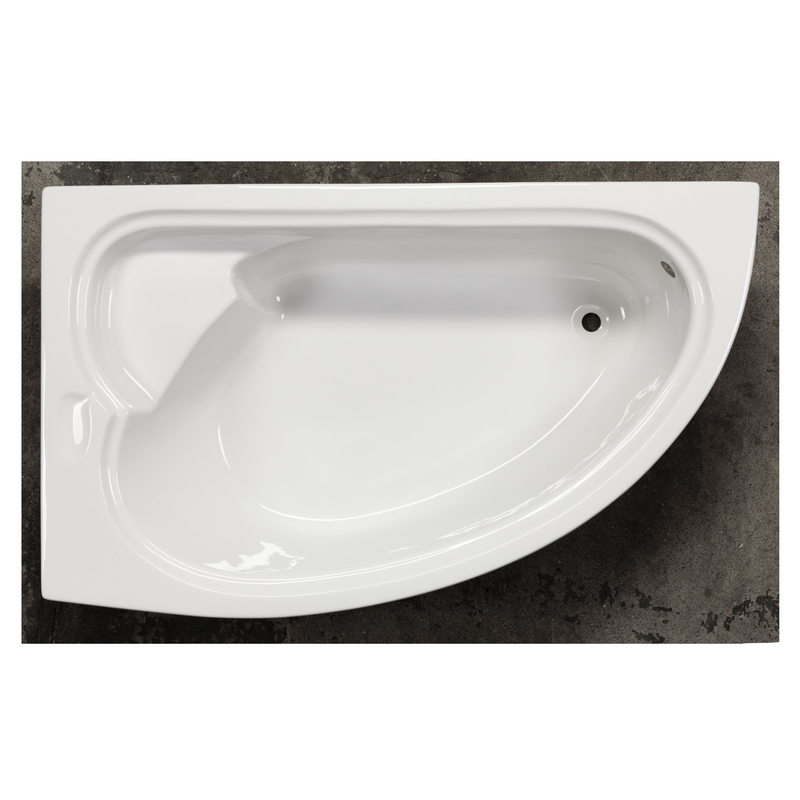 Eckbadewanne LONDON 165 x 95 x 45,5 cm