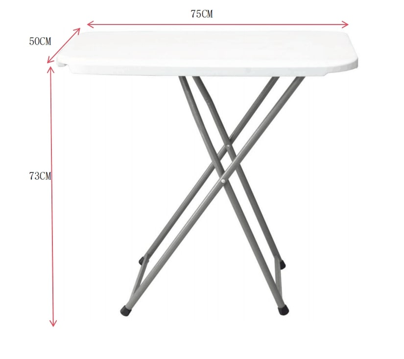 campingtisch weiß klappbar Tisch klappbar weiß 75x50x(56-73) cm – home36.at
