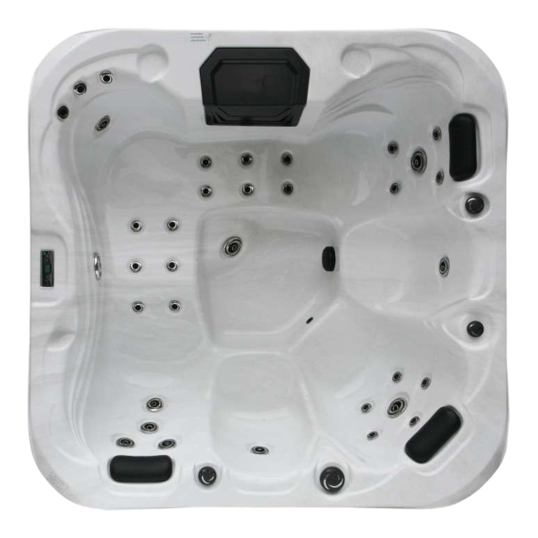 Outdoor whirlpool TAHITI Sterling Silver including cover and steps - 200 x 200 x 88 cm