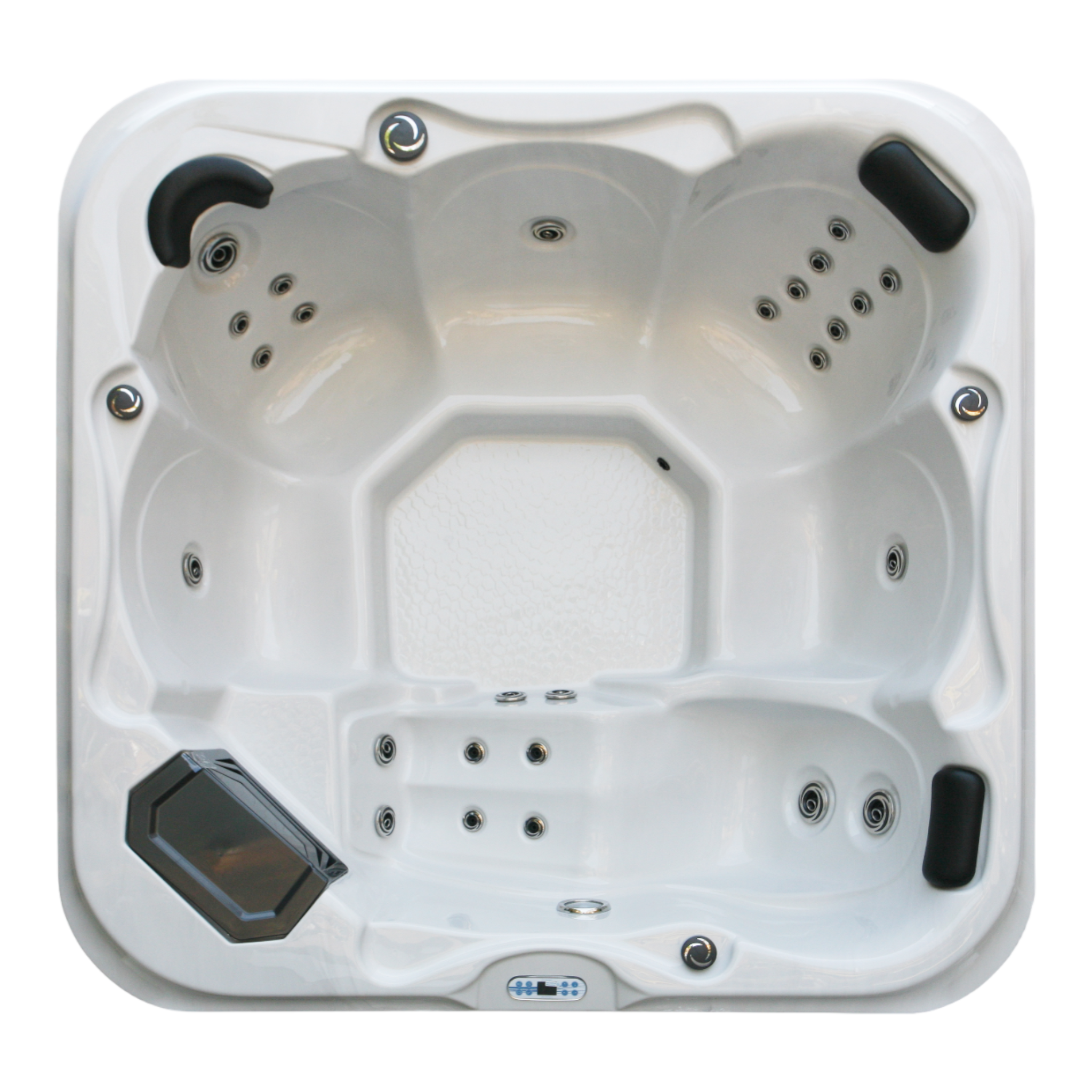 Outdoor whirlpool TIROL including cover and steps - 210 x 210 x 80 cm