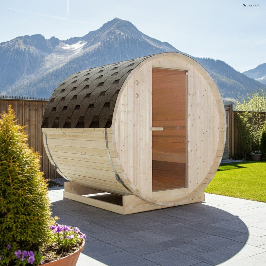 Outdoor Fasssauna TROMSÖ L für 4 Personen