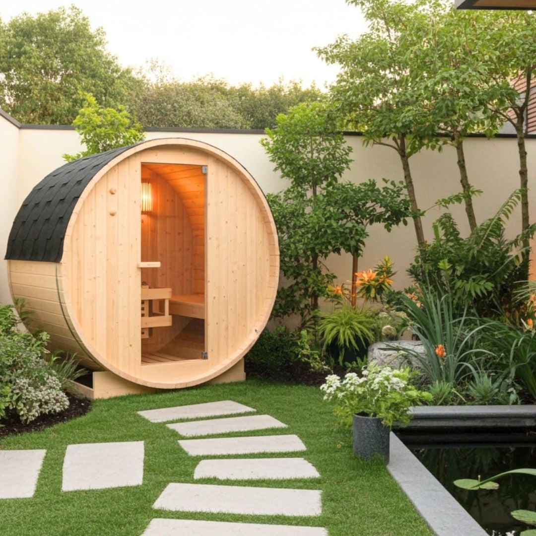 Outdoor Fasssauna TROMSÖ M für 2 Personen