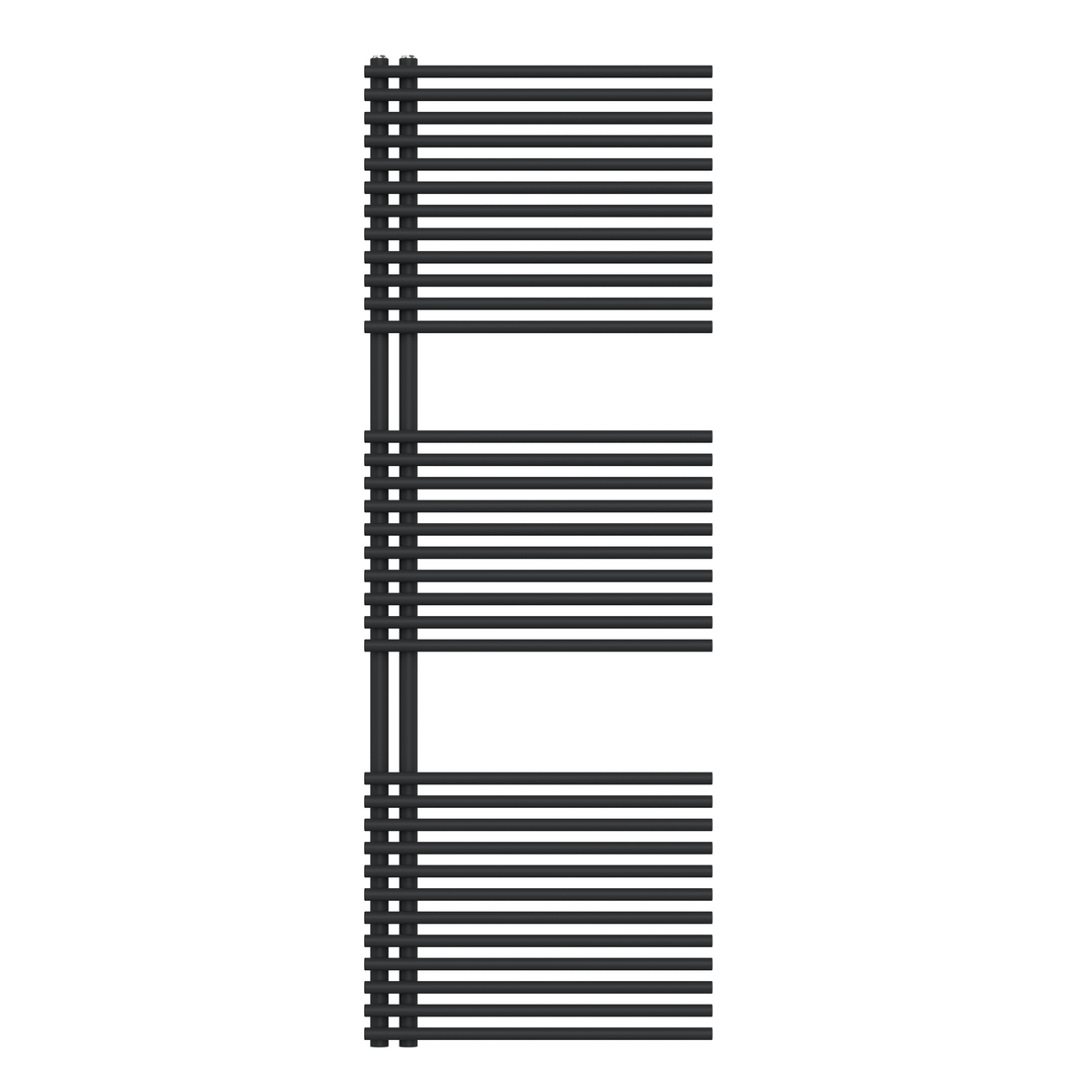 Radiador de diseño Viena, negro mate, 170,8 x 60 cm 