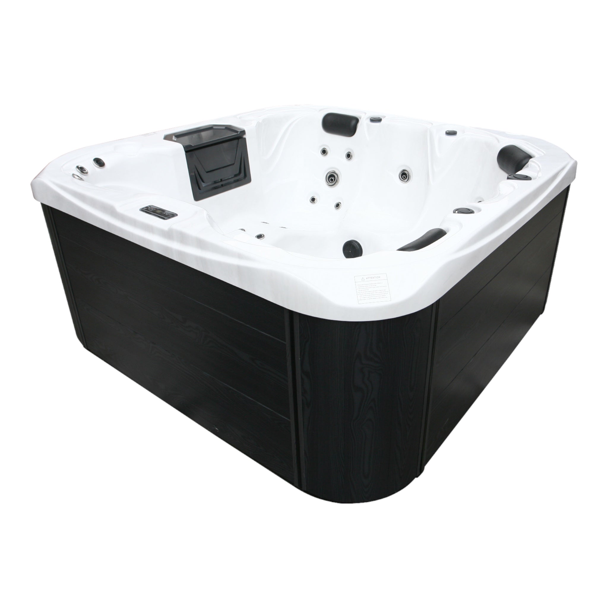 Outdoor whirlpool TAHITI Sterling Silver including cover and steps - 200 x 200 x 88 cm