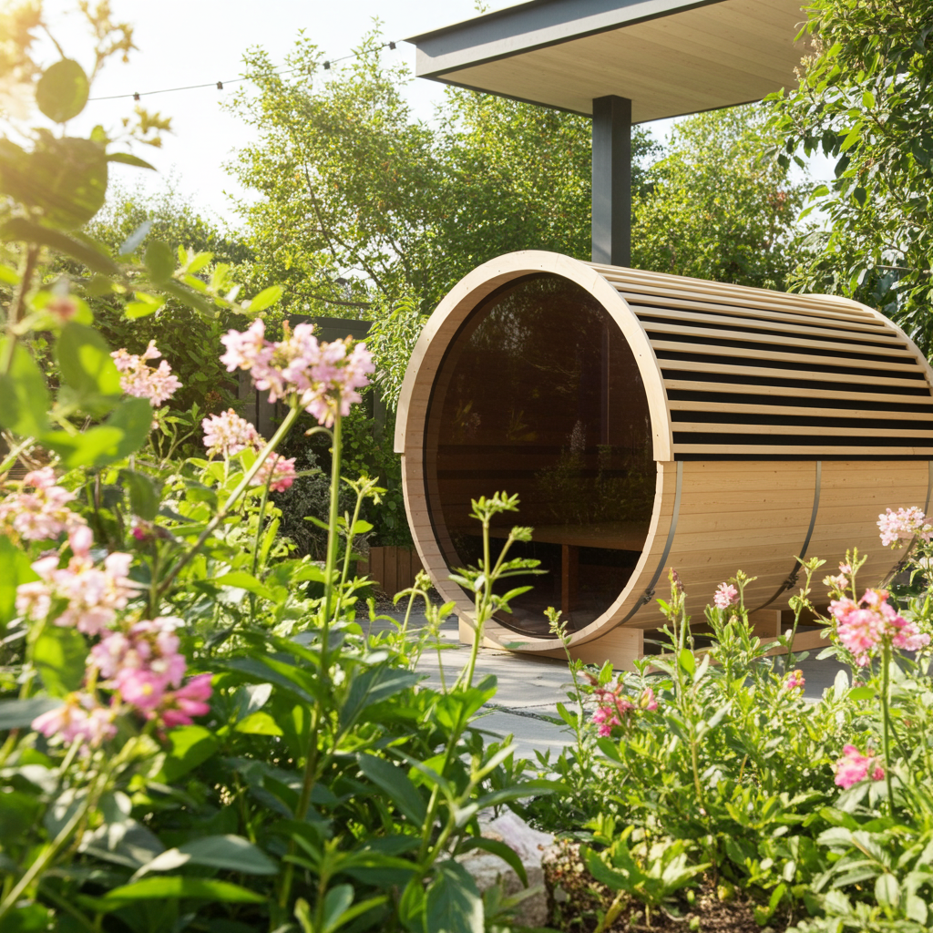 NYBORG L Outdoor Sauna for 6 people, 194.2 x 244.9 x 194.9 cm (assembly kit)