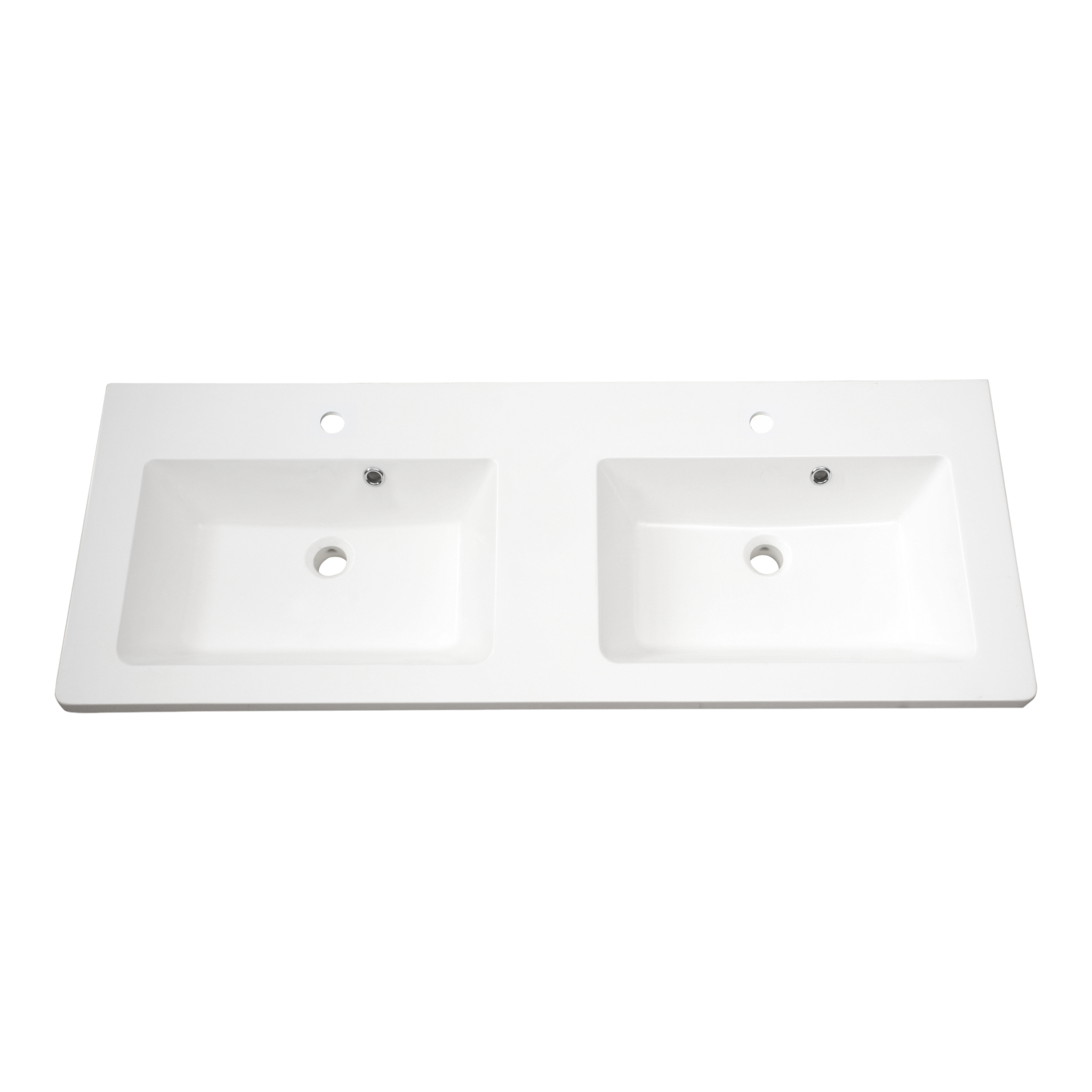 Double sink made of mineral cast 120x50x18 cm