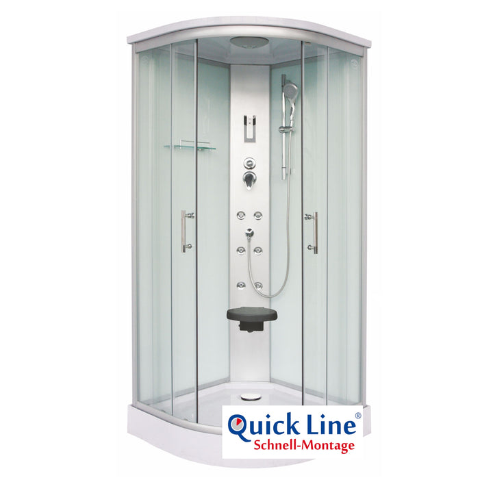 Complete shower cabin SCALA with quick assembly 90 x 90 x 215 cm
