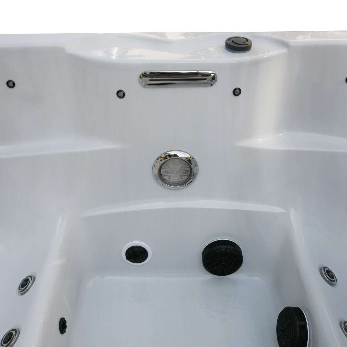 Outdoor whirlpool FIJI Sterling Silver incl. cover - 210 x 160 x 80 cm