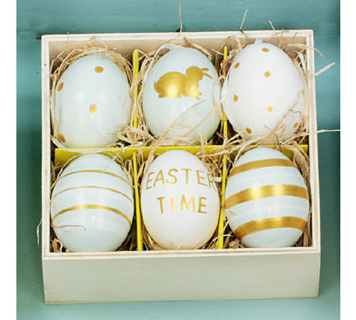 "Easter Time" decorative egg set of 6