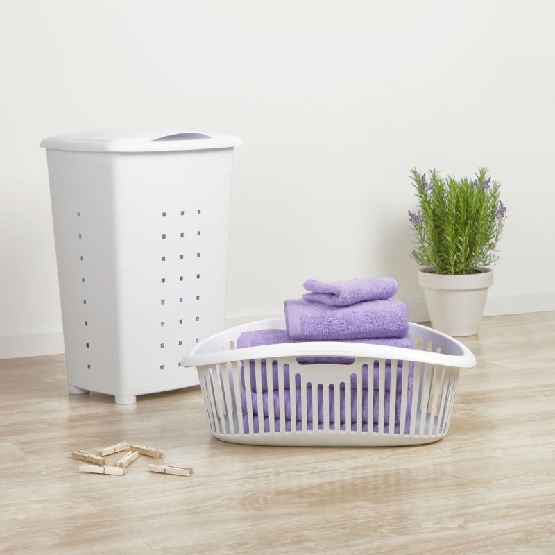 Wäschekorb 30L Weiß