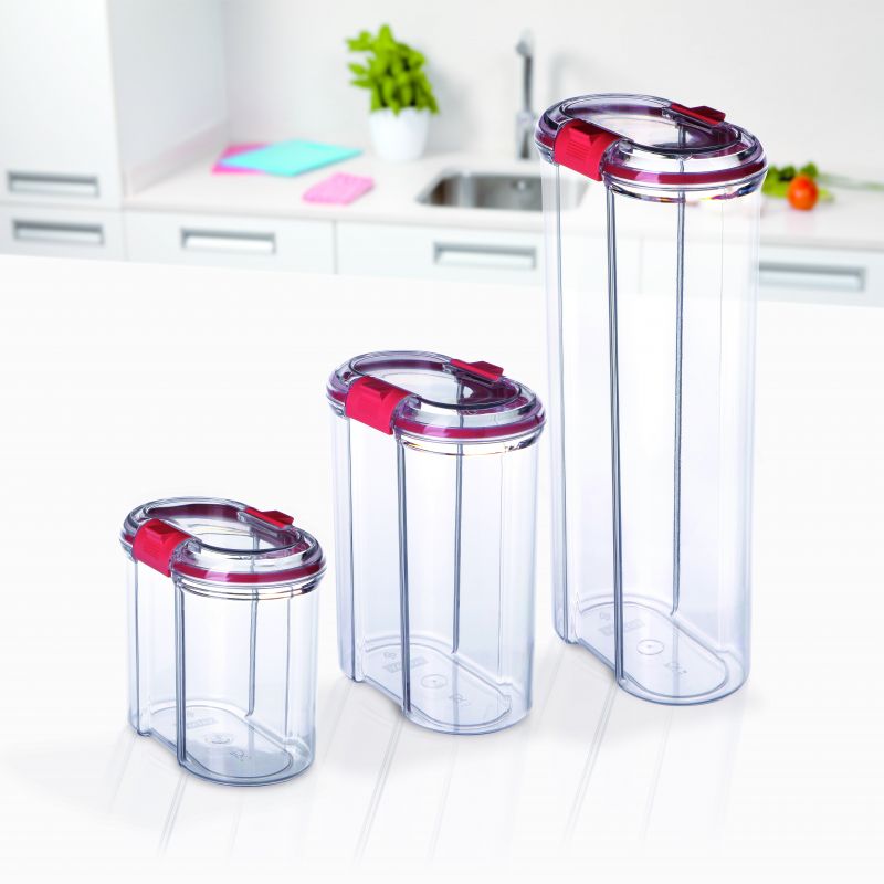 Dose mit Sicherheitsverschluss, 1.5L Transparent