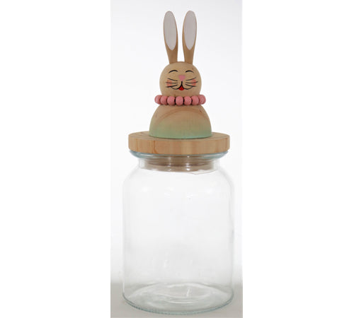 Glass jar "Happy Bunny"