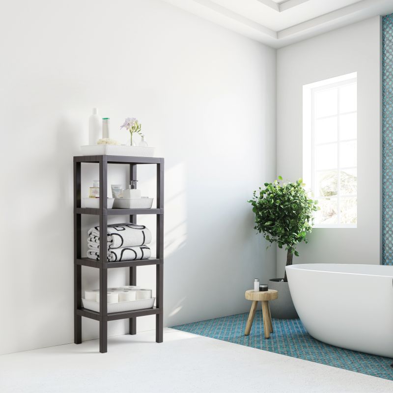 Shelf Lombok 4 floors brown