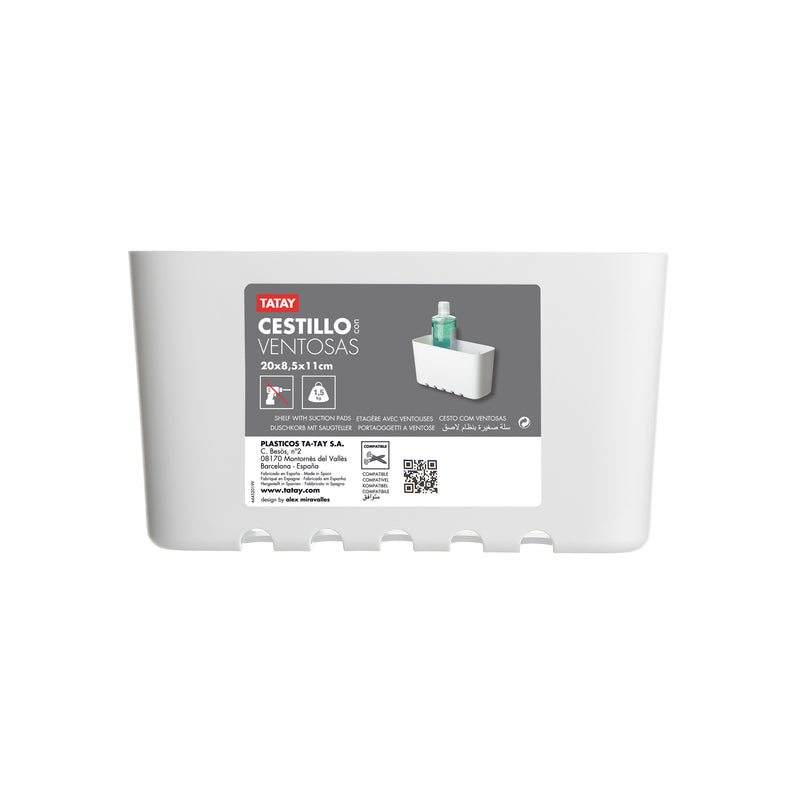 Kleiner Duschkorb PVC Standard Weiß