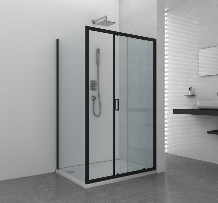 Elite Black sliding door, corner or niche solution in 2 different sizes