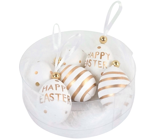 Dekoeier "Happy Easter" 6er-Set
