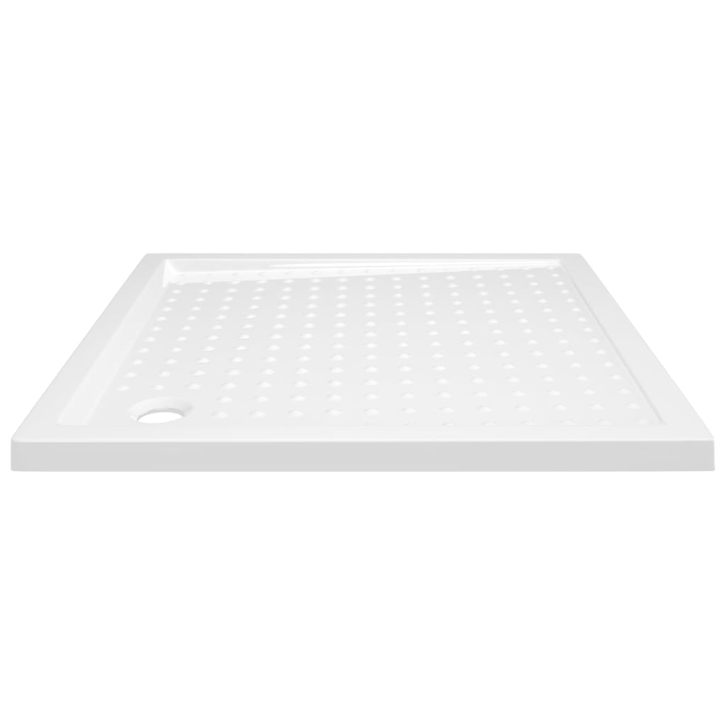 Plato de ducha antideslizante blanco 80x80x4 cm ABS