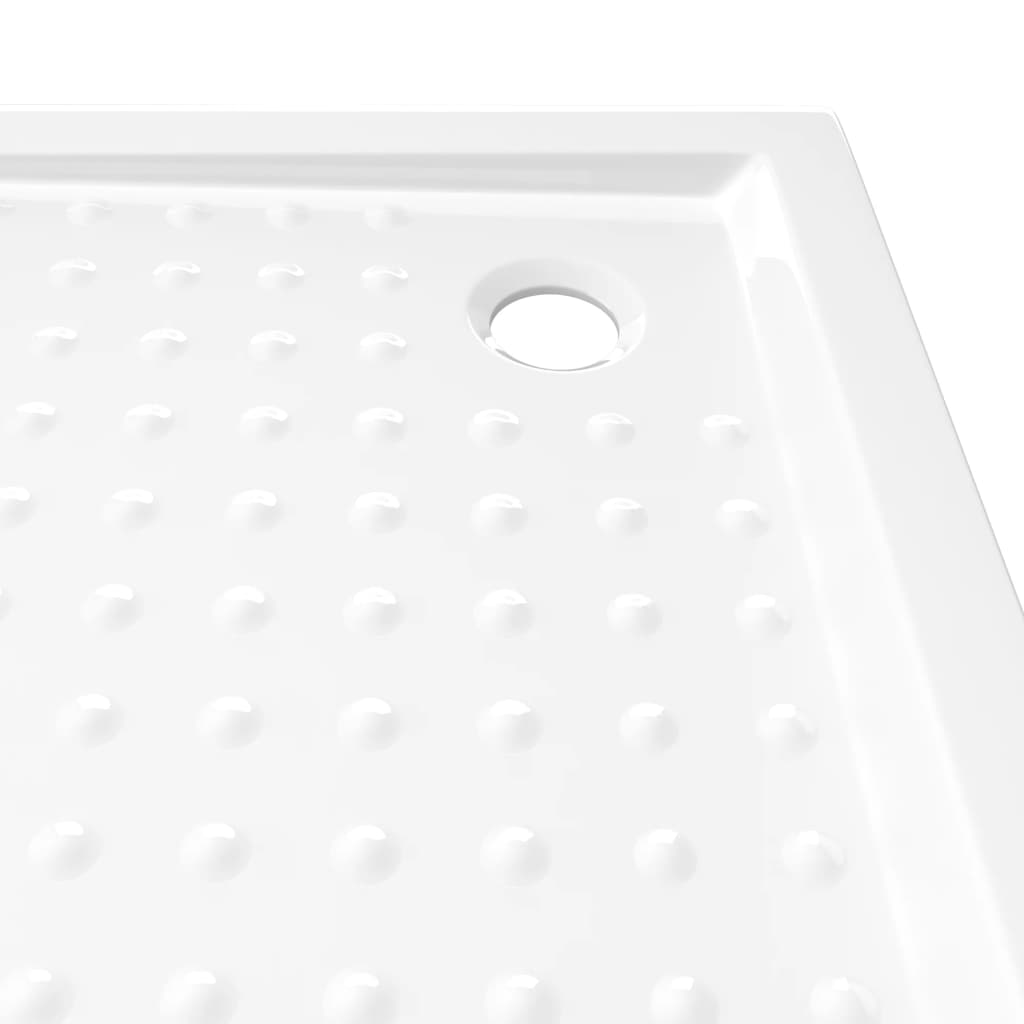 Plato de ducha antideslizante blanco 80x80x4 cm ABS