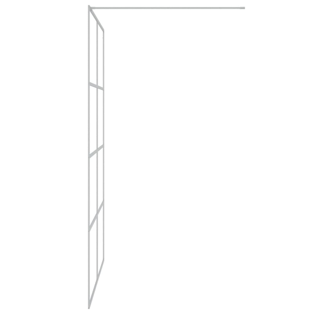 Duschwand für Begehbare Dusche Silbern 140x195 cm ESG-Klarglas