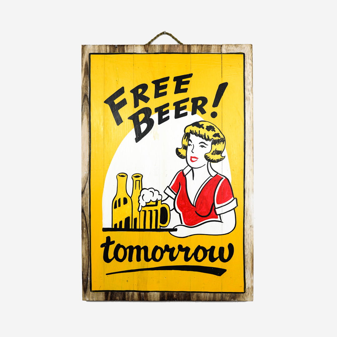 Wanddeko Free beer tomorrow