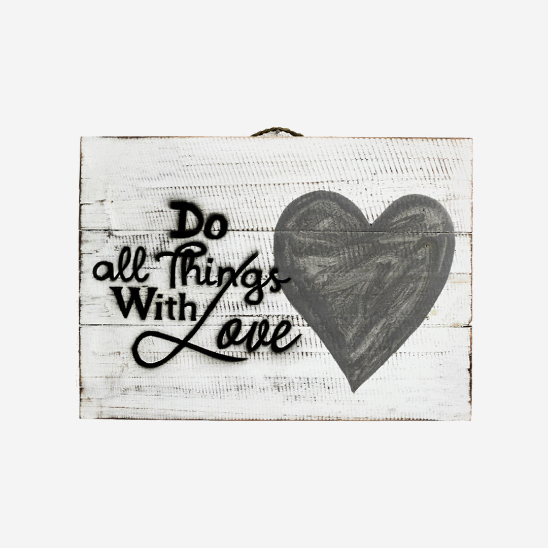 Wall decoration Do all things with love
