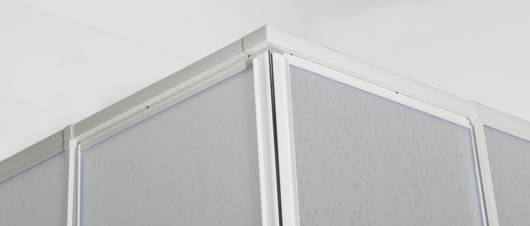 Corner shower cubicle AC90W acrylic glass 73-88 cm x 73-88 cm x 185