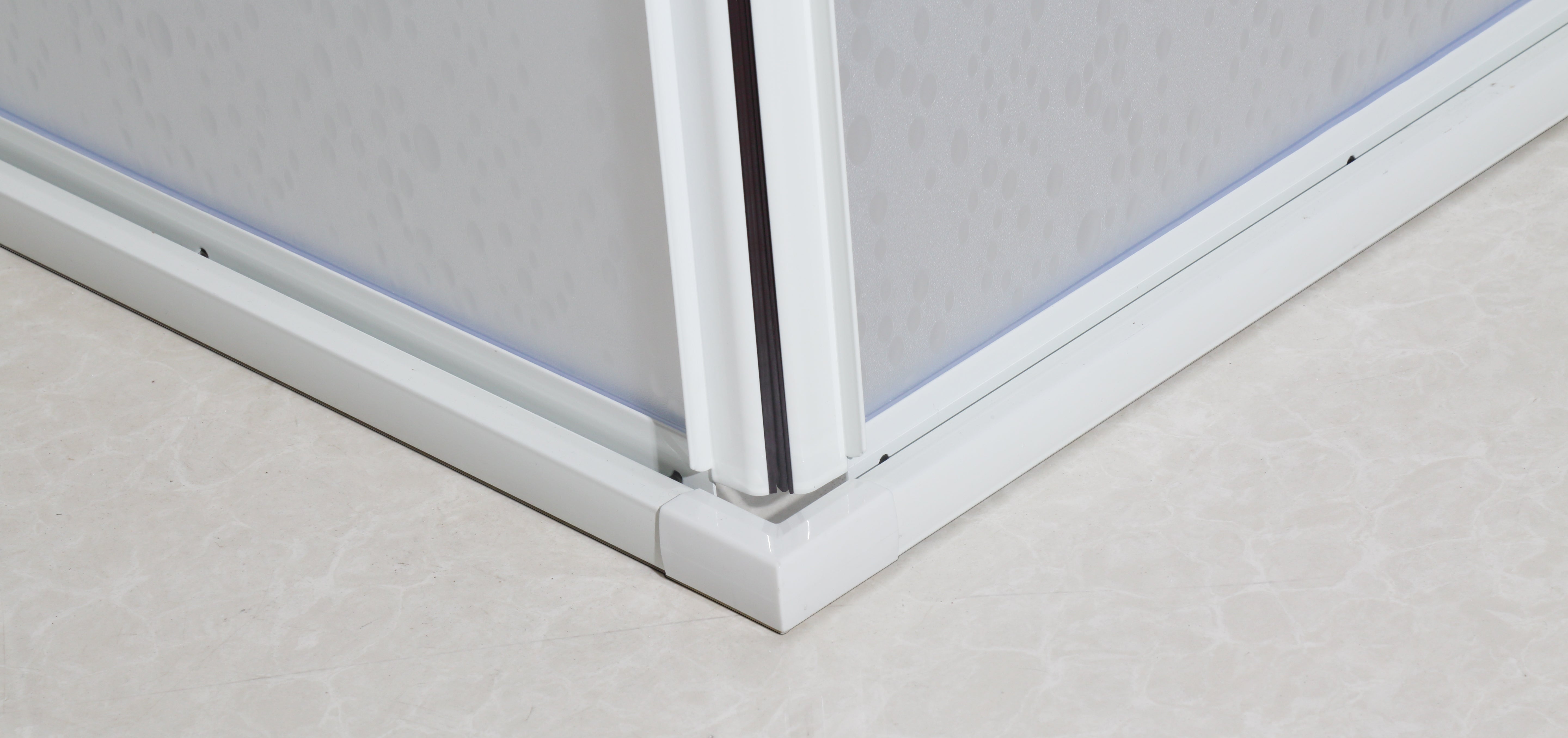 Corner shower cubicle AC90W acrylic glass 73-88 cm x 73-88 cm x 185