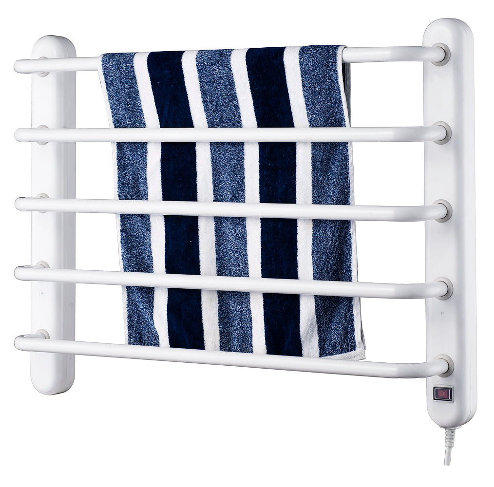 Wall mounted electric towel warmer - white