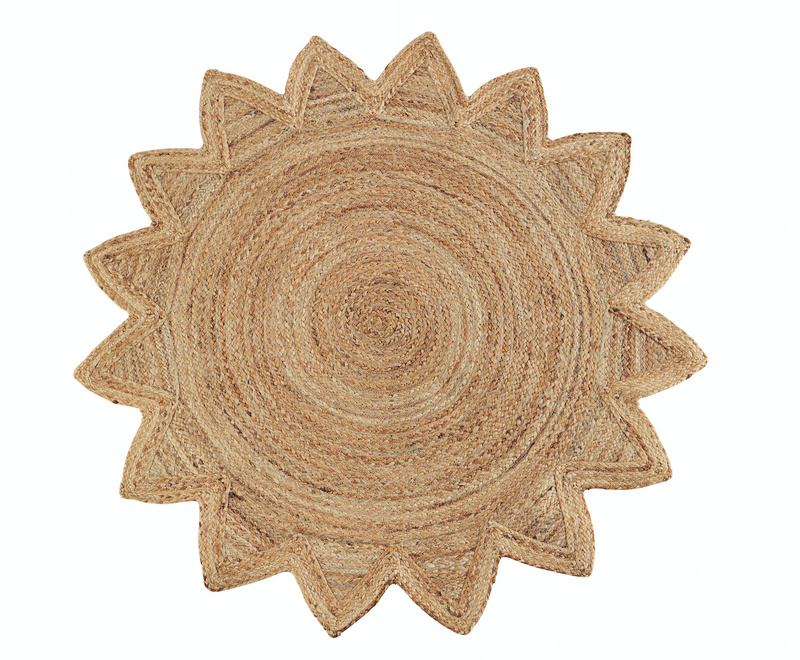 Sonnenteppich aus Jute