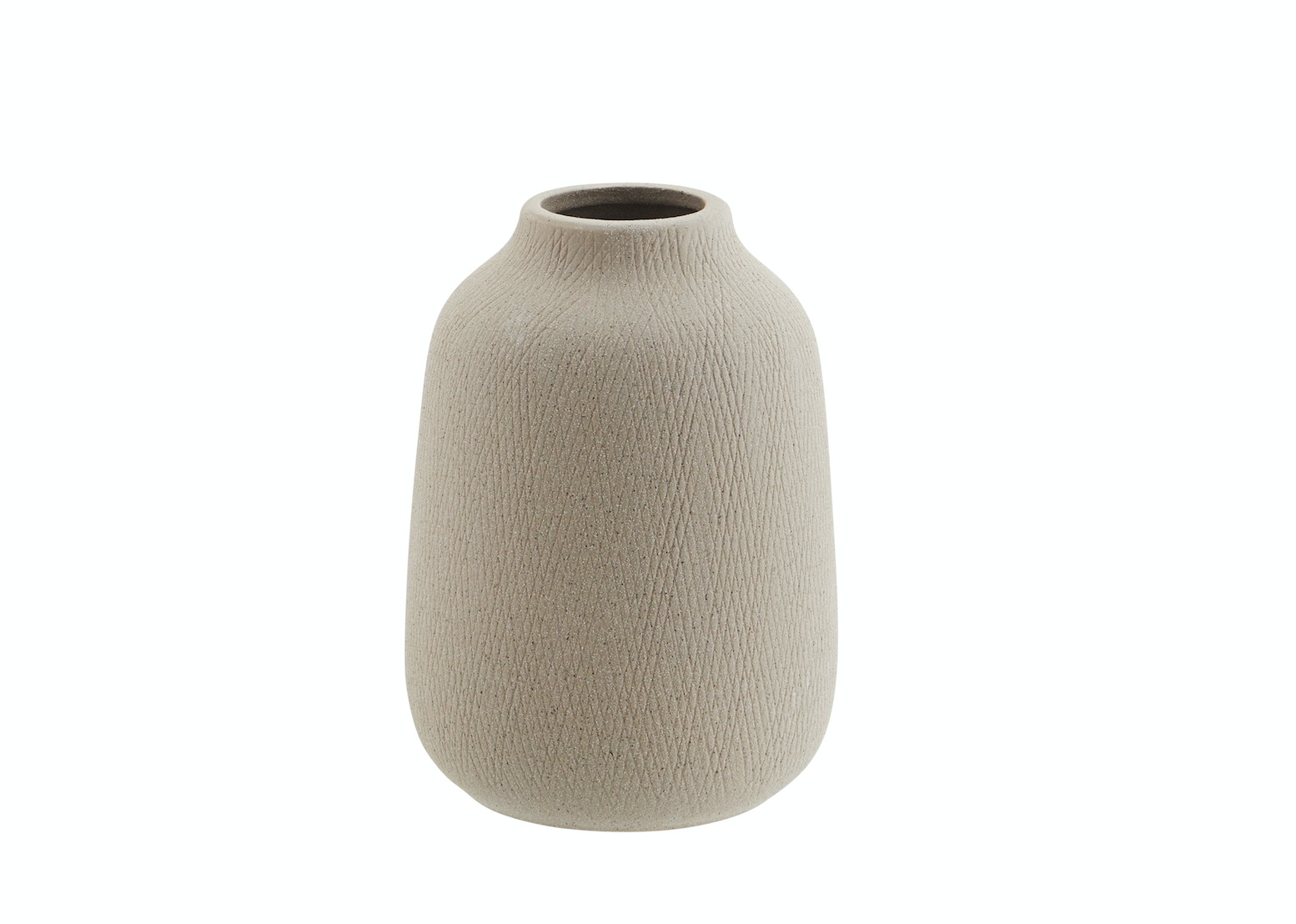 Vase Matt grau