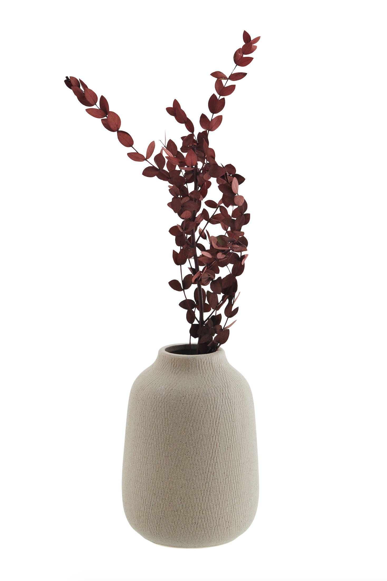 Vase Matt grau
