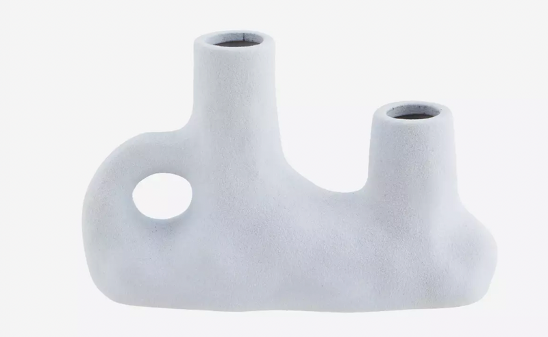 VASE AUS STEINGUT MIT DOPPELTER ÖFFNUNG