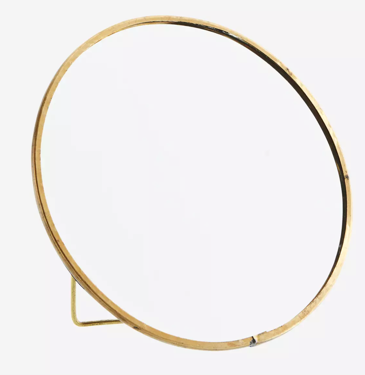Round standing mirror