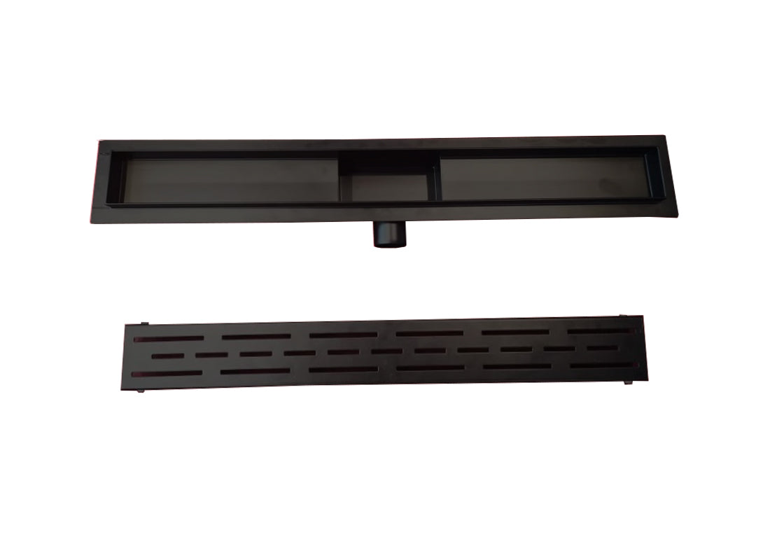 Shower channel Nirosta 60 cm black look
