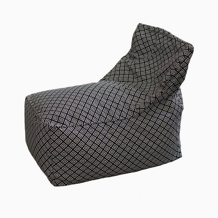 Mr. Bean Sitzsack Indoor Relax Chair Black/White, 70 x 75