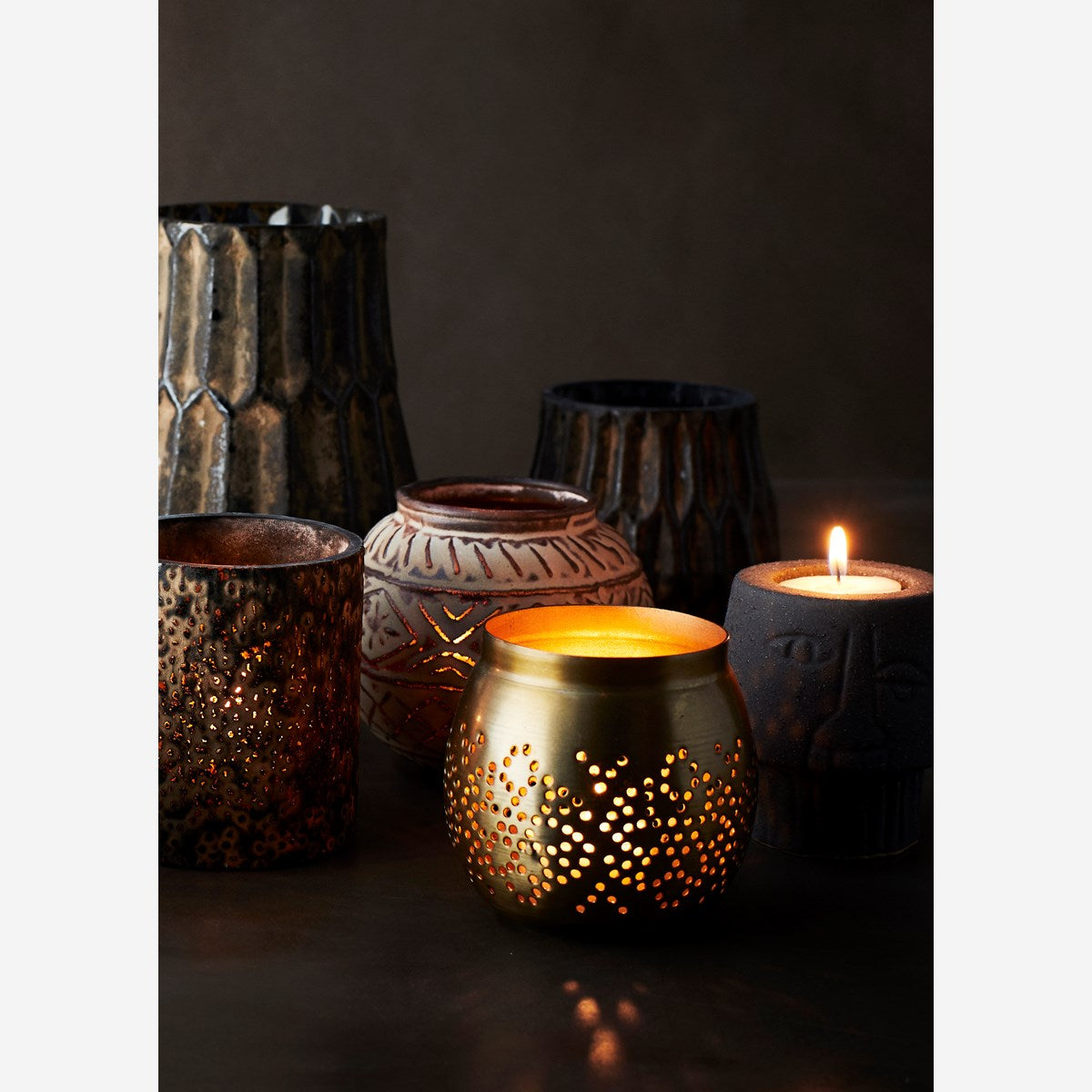 Glass vase votive