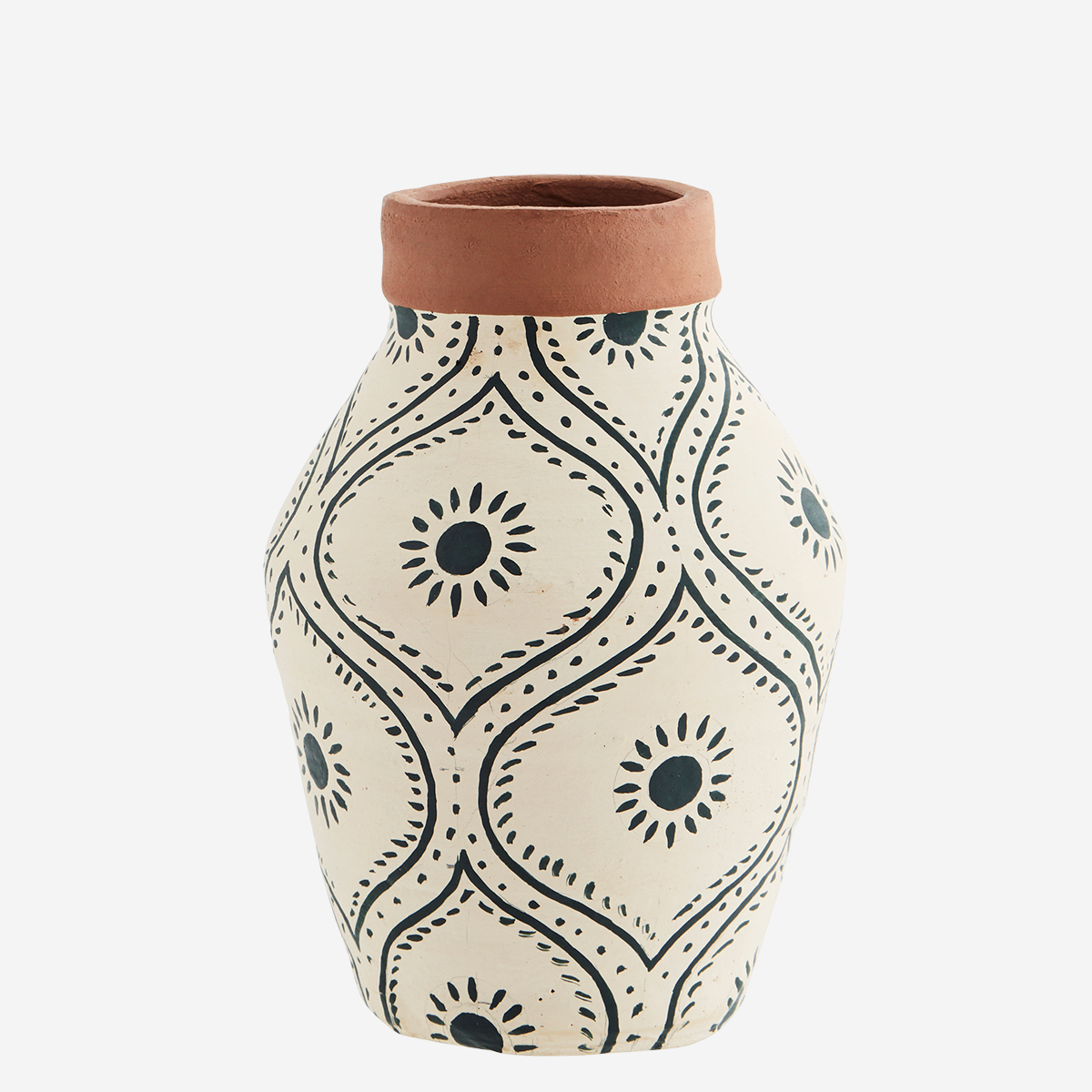 Handbemalte Tonvase