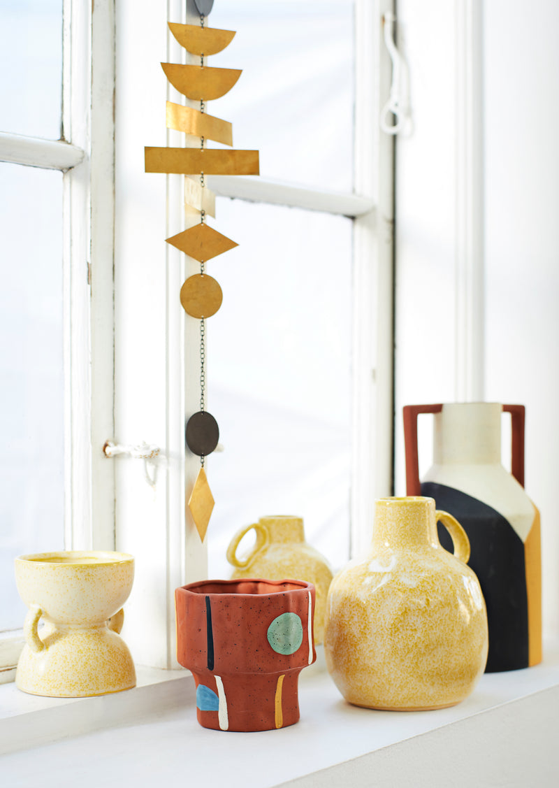 Terrakotta-Vase mit Henkeln Ø 14x25 cm