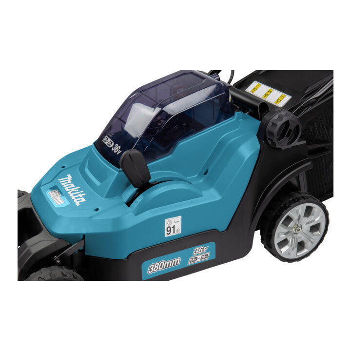 Makita cordless lawn mower DLM382CM2 incl. 2 batteries 4.0 Ah and charger
