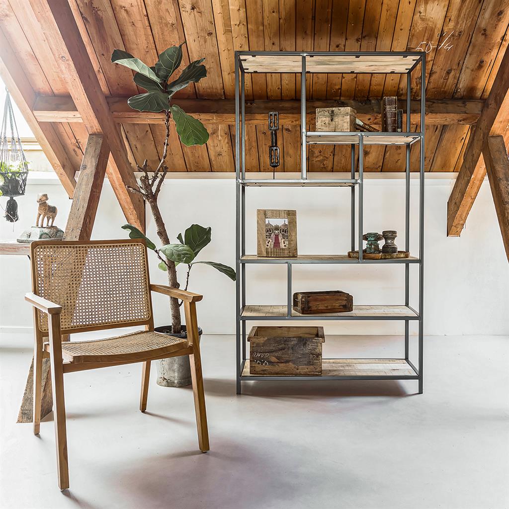 Stuhl Retro mit Armlehnen mit Wiener Geflecht