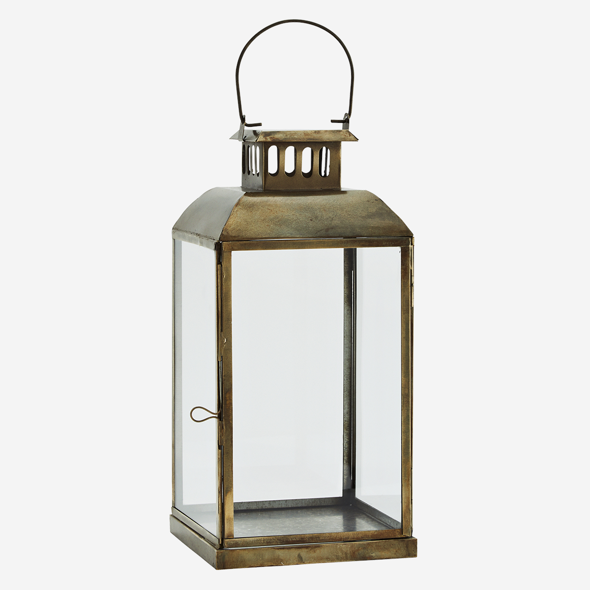 Metal lantern - 17 x 17 x 36cm