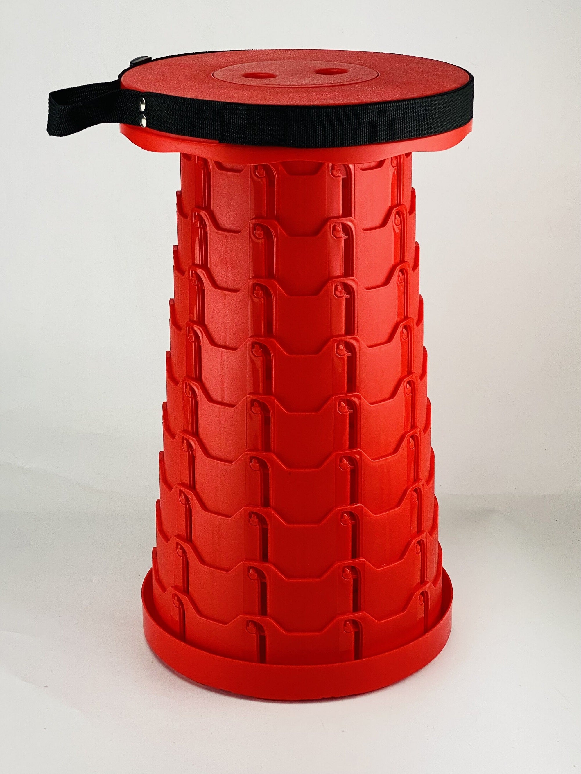 Portable telescopic stool with shoulder strap in 3 different colors