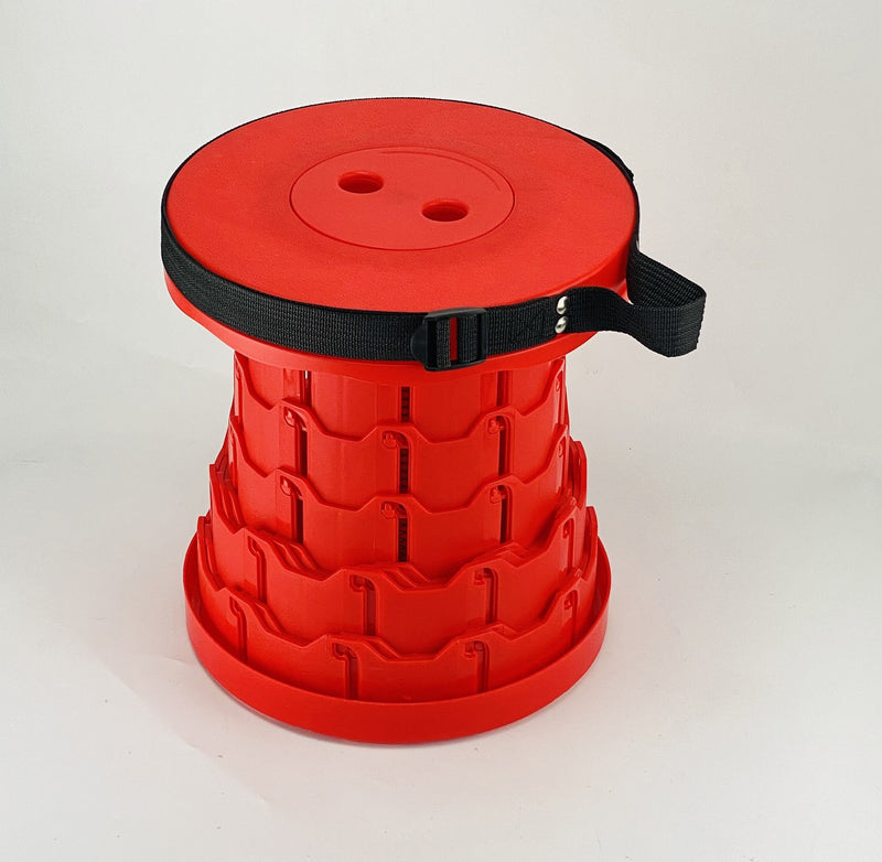 Portable telescopic stool with shoulder strap in 3 different colors