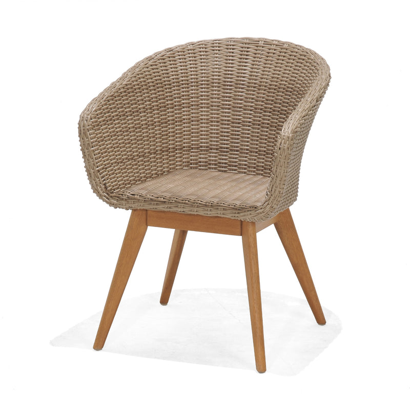Garden chair Martinique with aluminum frame, braid 6mm rounded