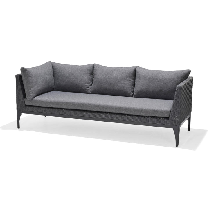 Infinity sofa set including seat and back cushions, black